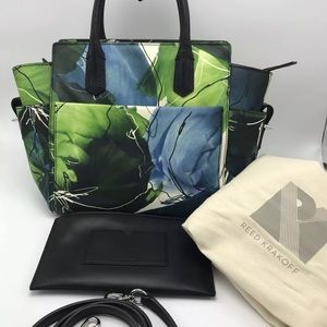 REED KRAKOFF BLUE FLORAL ATLANTIQUE HANDBAG